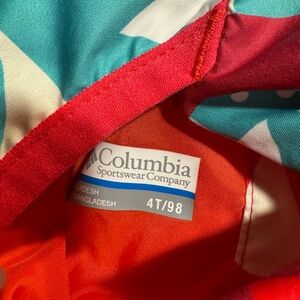 Kids 4T Columbia reversible Red and colorful Outdoor Jacket